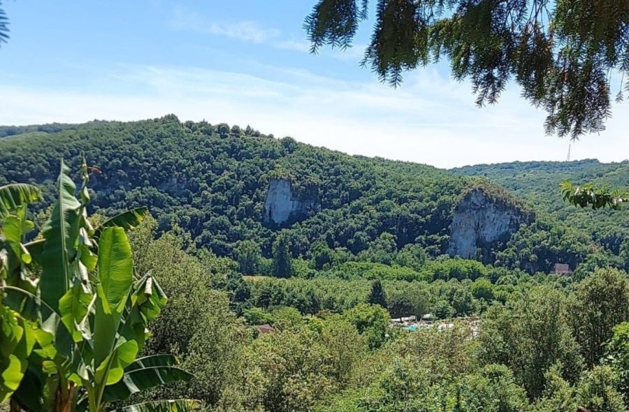 Périgord noir vallée Dordogne Domaine de Malet vue terrasse