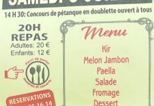 Concours de pétanque & Repas dansant
