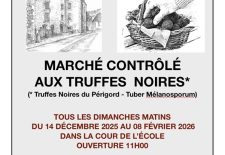 Marché contrôlé aux truffes noires de Daglan